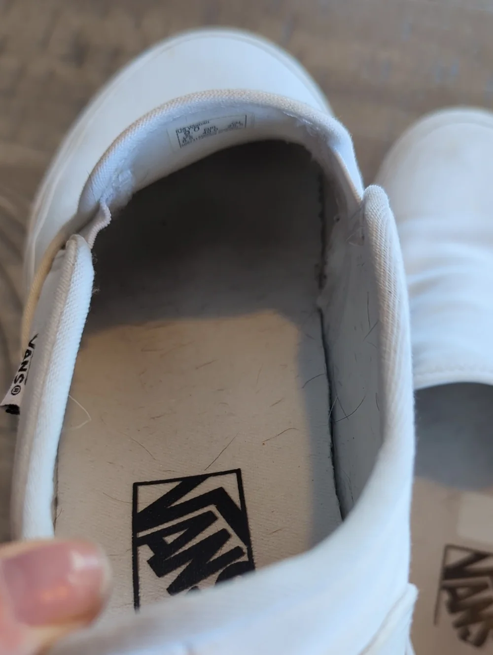 Vans Women's Slip-On Canvas Sneakers in White